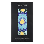 Blue and Gold Silk Scarf Secret Flower