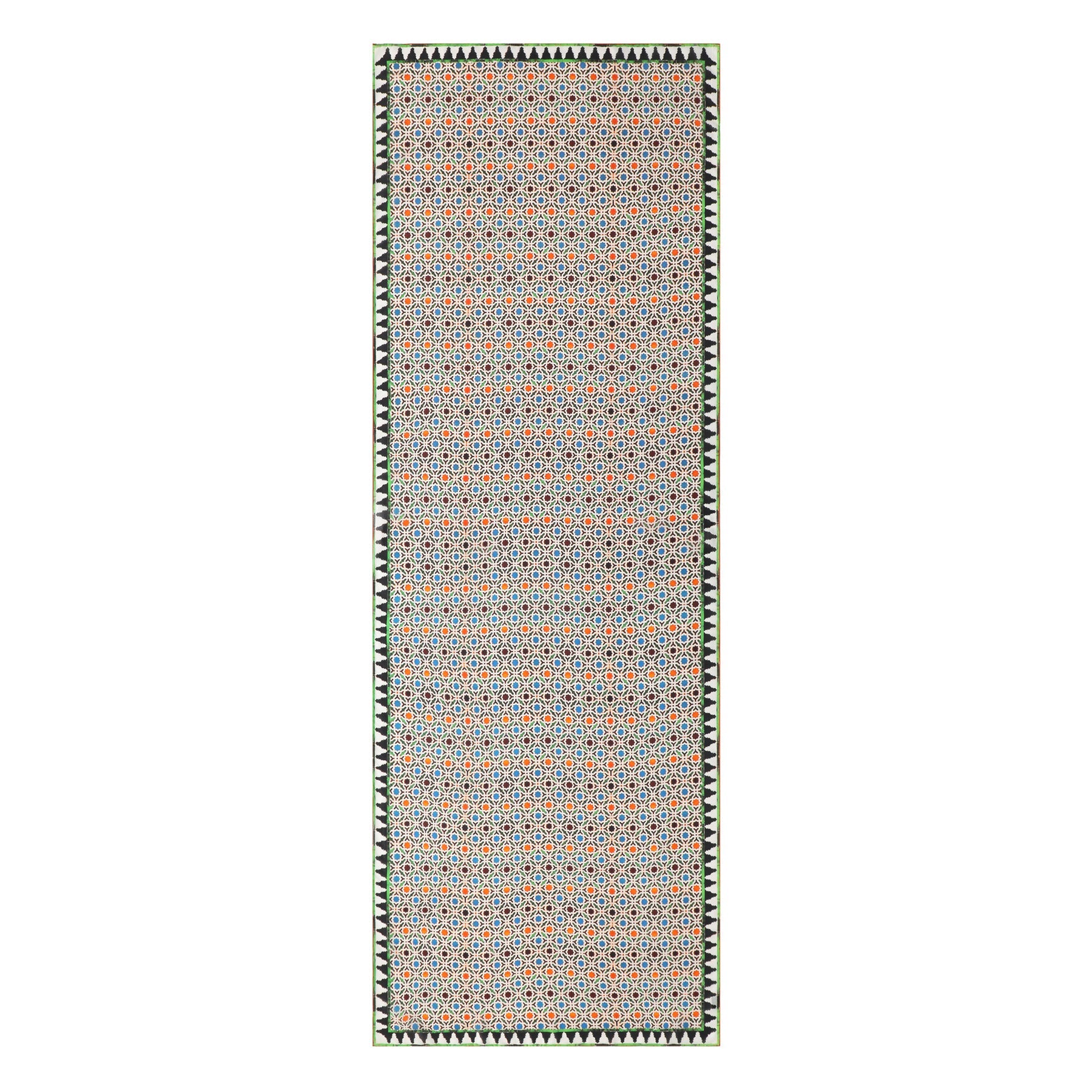Colorful Silk Scarf with Geometric Print Nazarí
