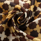 Brown Large Silk Scarf Andalus