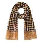 Brown Large Silk Scarf Andalus
