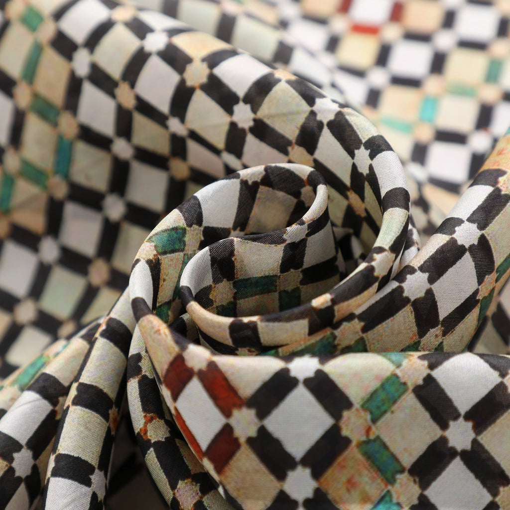 Colorful Large Silk Scarf Hub