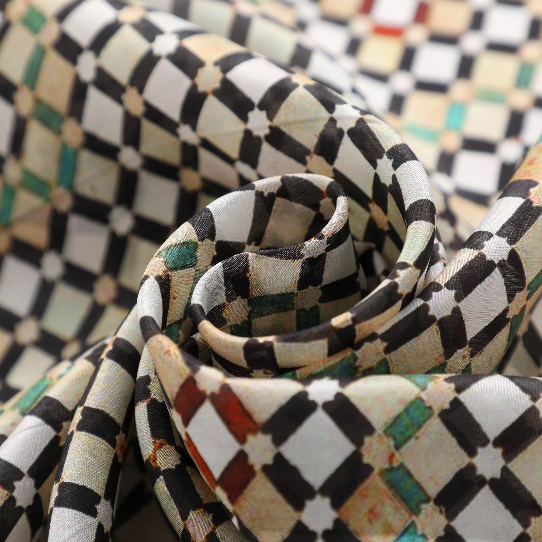 Colorful Large Silk Scarf Hub