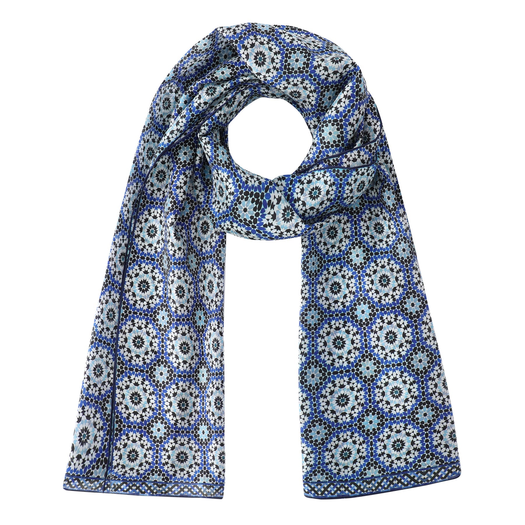 Moroccan Tiles Inspired Silk Scarf Masdar