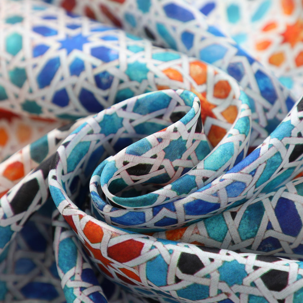 Multicolored Silk Scarf Madiya