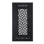 Black and White Silk Scarf with Geometric Print Aswad