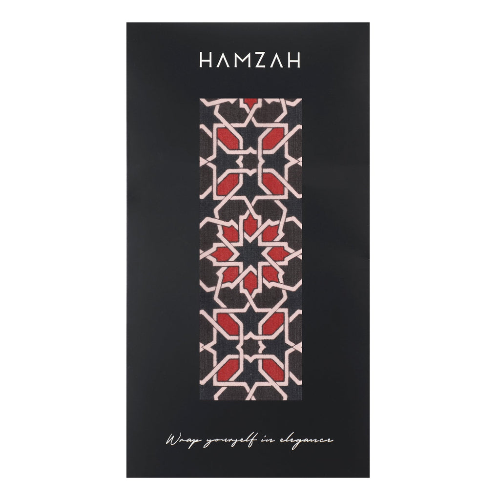 Red and Blue Silk Scarf Mirath