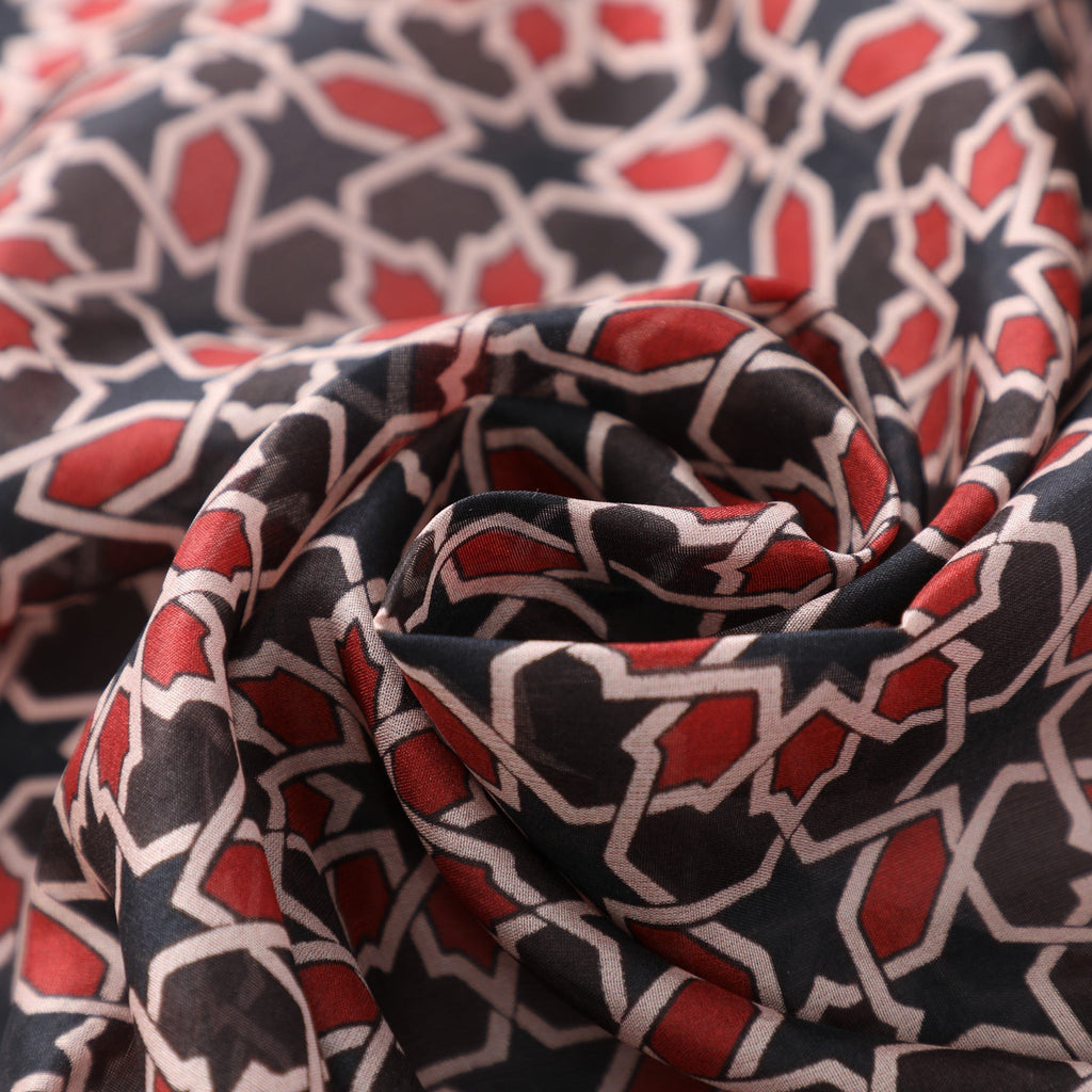 Red and Blue Silk Scarf Mirath