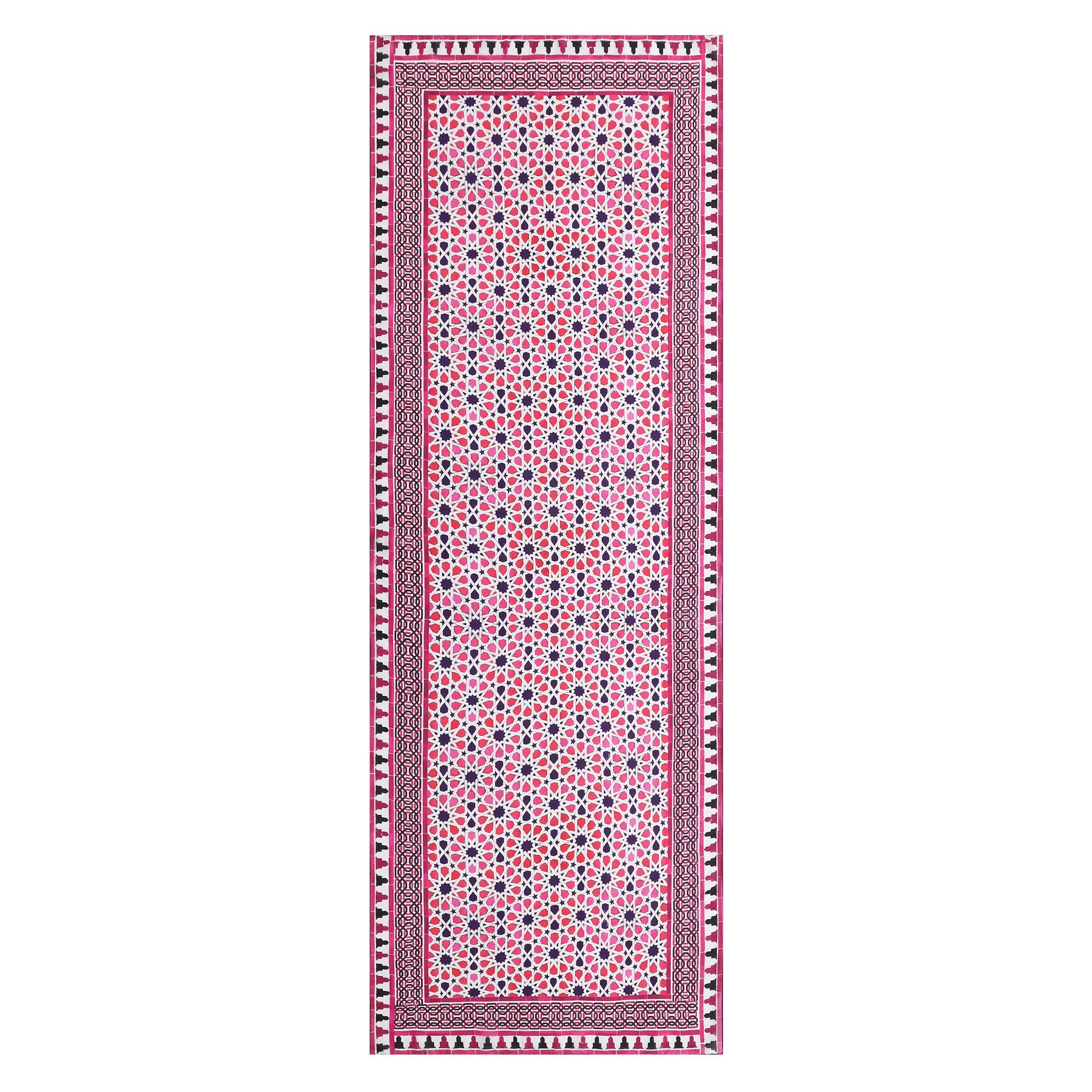 Pink Islamic Art Silk Scarf Partal