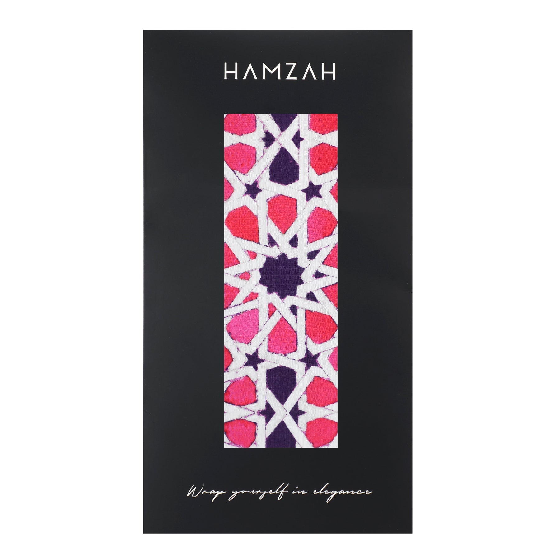 Pink Islamic Art Silk Scarf Partal
