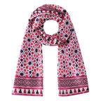 Pink Islamic Art Silk Scarf Partal
