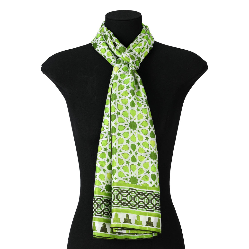 Green Silk Scarf Islamic Art Print Partal