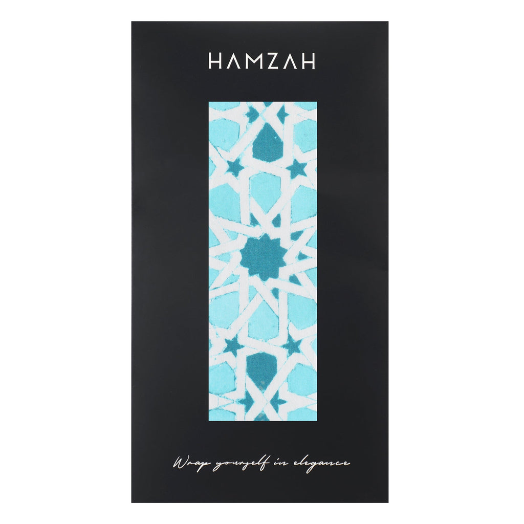 Light Blue Silk Scarf Partal