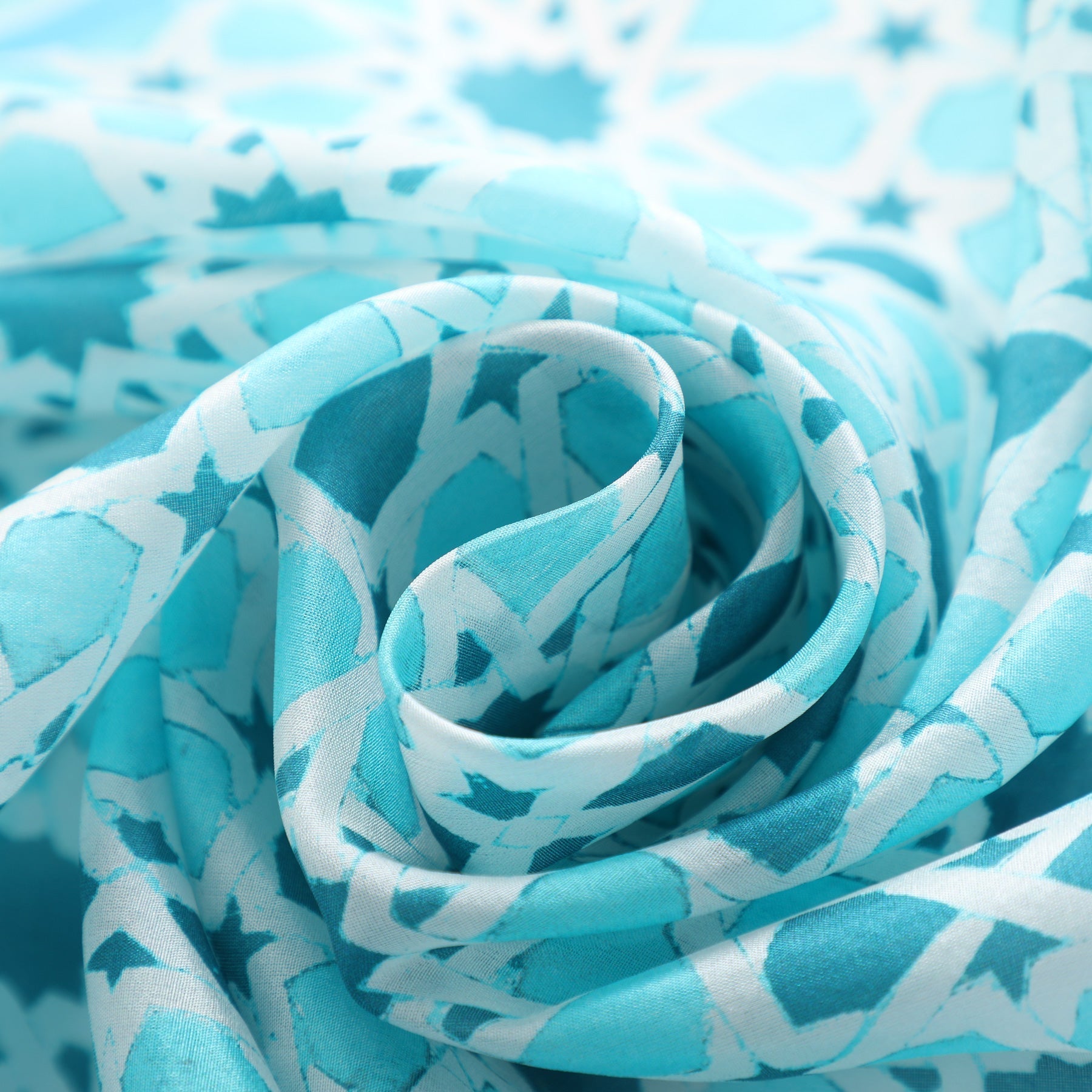 Light Blue Silk Scarf Partal