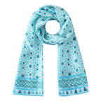 Light Blue Silk Scarf Partal
