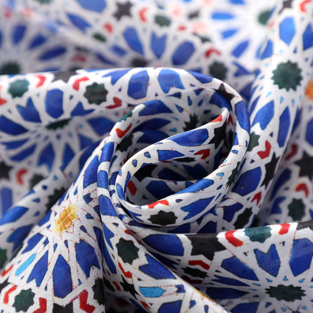 Islamic Art inspired Silk Scarf Zellige