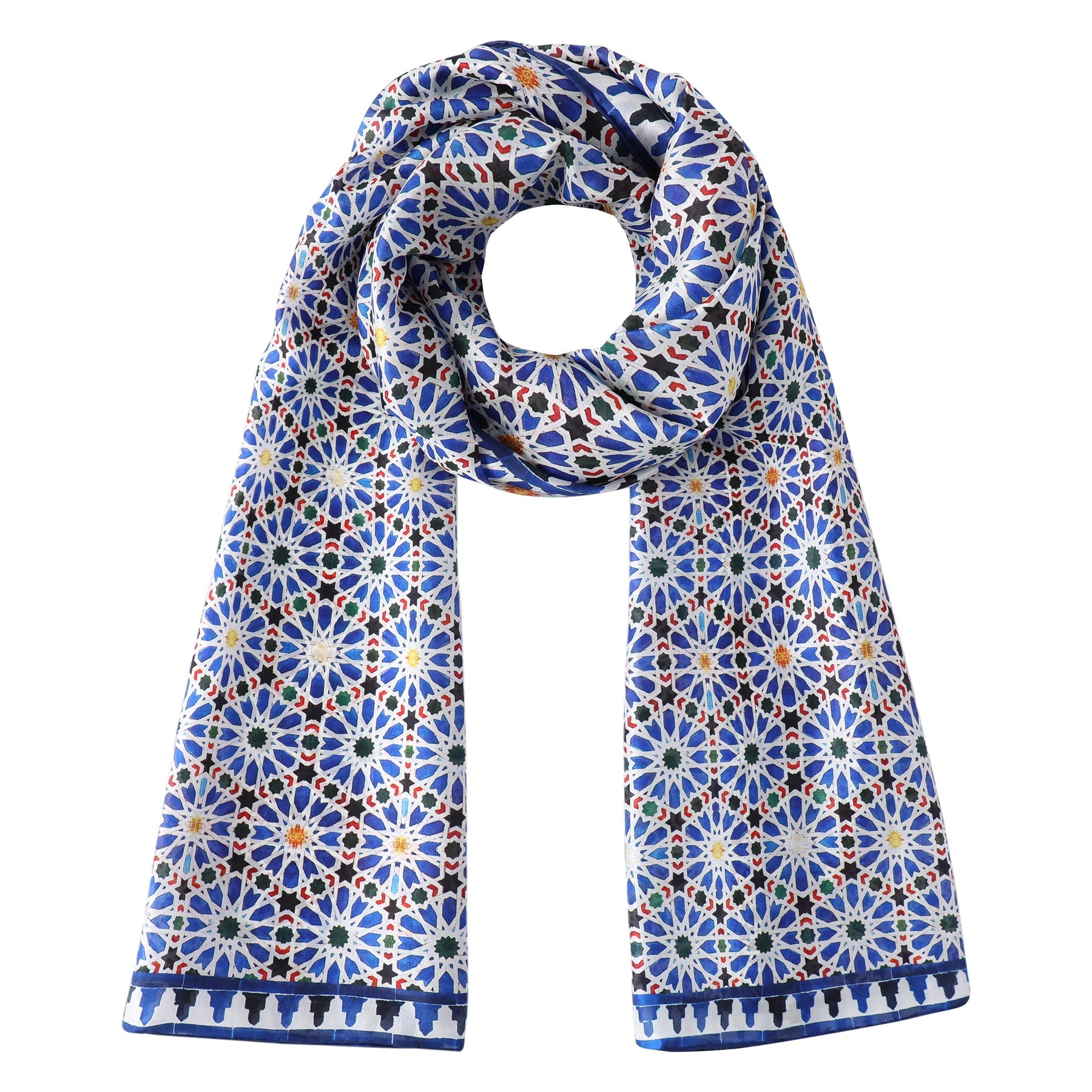 Islamic Art inspired Silk Scarf Zellige