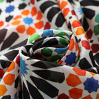 Green and Orange Silk Scarf Garnata