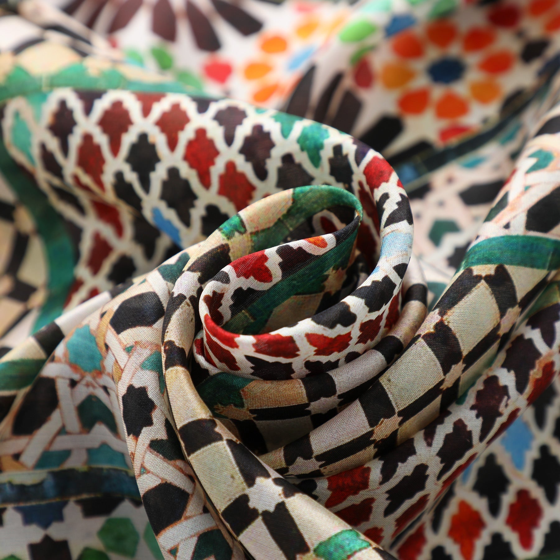 Multicolor Silk Scarf Mehdya
