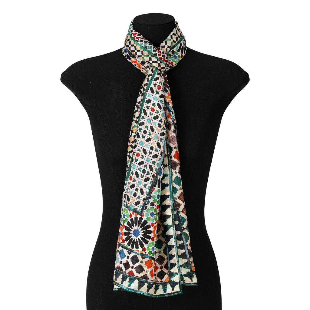 Multicolor Silk Scarf Mehdya