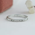 Textured Finish Dainty Diamond Wedding Band