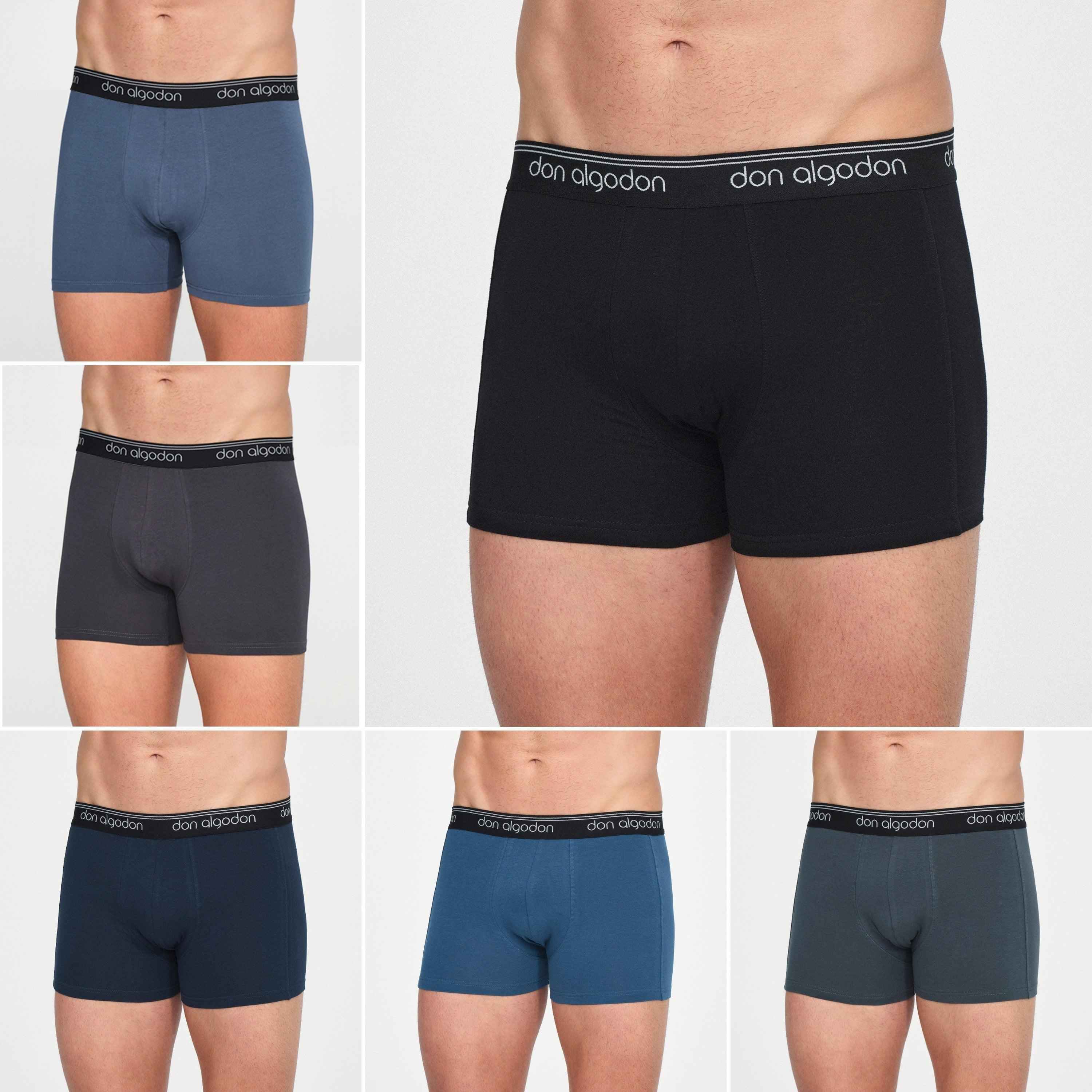Don Algodon | Pack 12 Boxers para Hombre | 6 Colores | Suaves y Transpirables