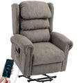 Power Lift Recliner Chair for Elderly, Velvet-Feel Electric Riser and Recliner Armchair, Dark Grey