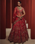 Imperial Rouge Bridal Lehenga Set By KYNAH, Luxury Indian Fashion & Bridal Wear