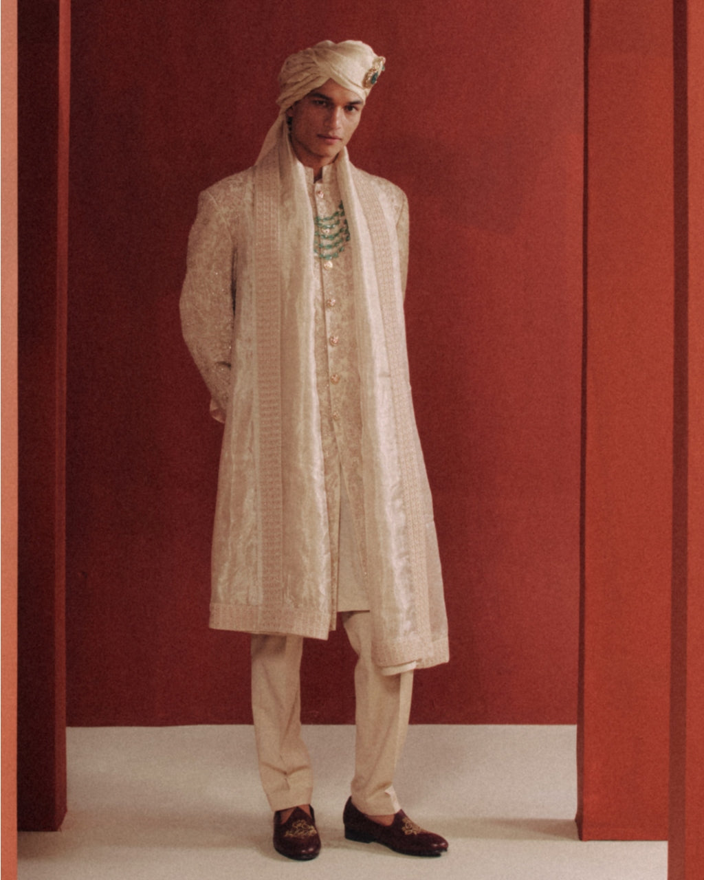 The Ivory Saga Sherwani Set By KYNAH, Luxury Indian Fashion & Bridal Wear