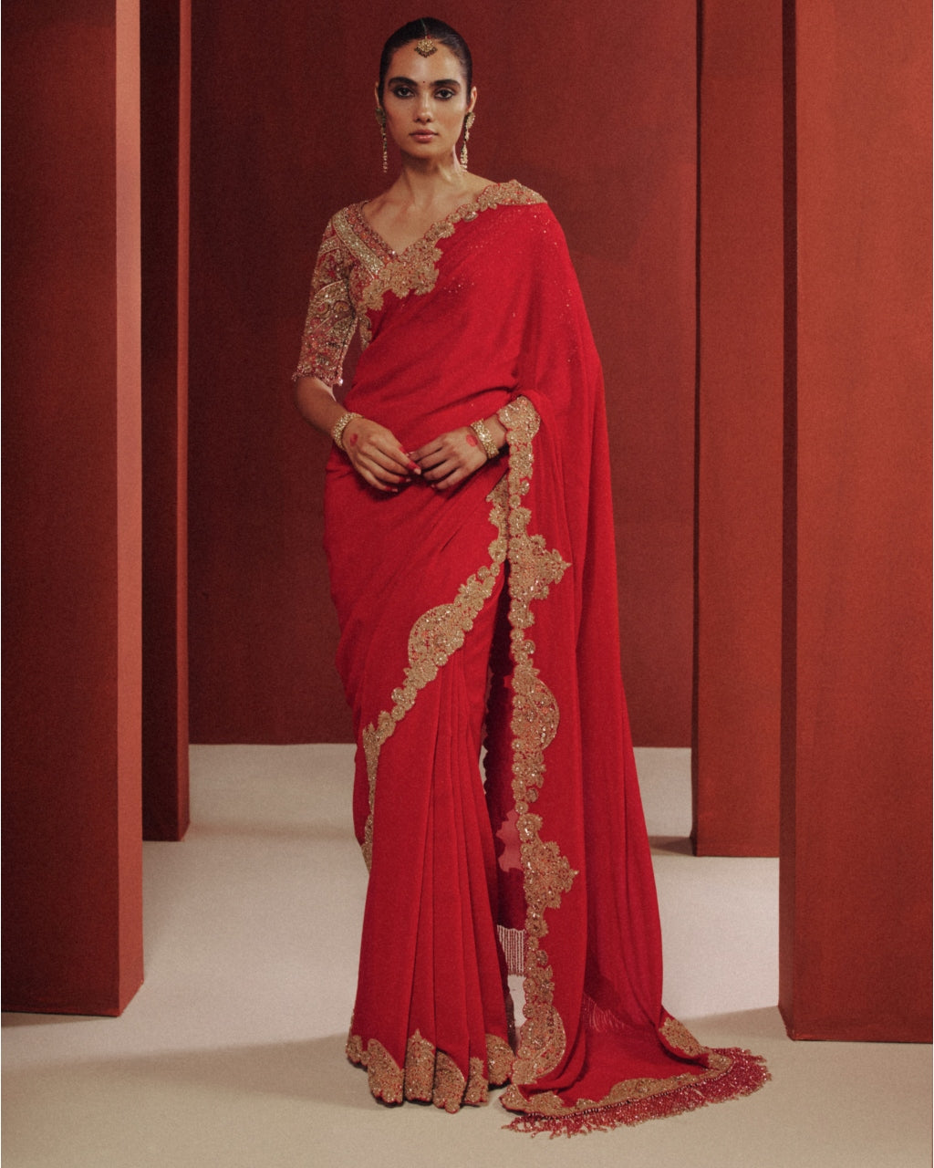 Opaline Bridal Sari Set By KYNAH, Luxury Indian Fashion & Bridal Wear