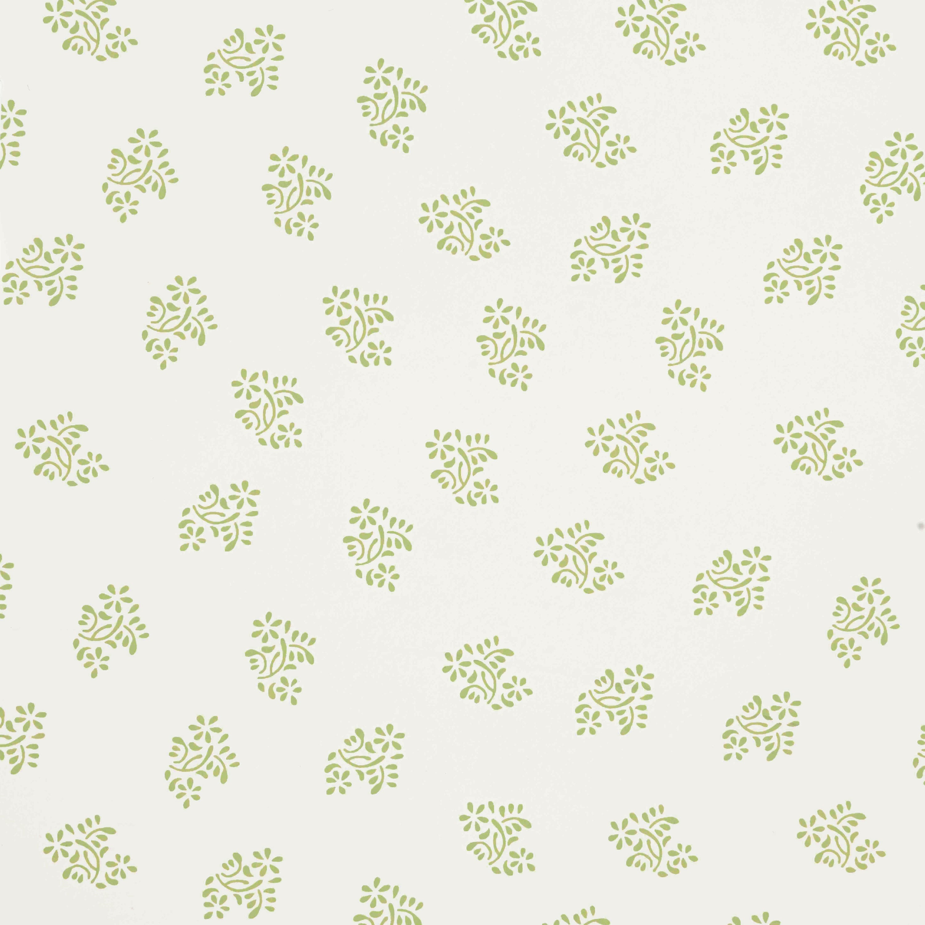 Dolly Flower Wallpaper Lettuce Green By Sister Parish Design