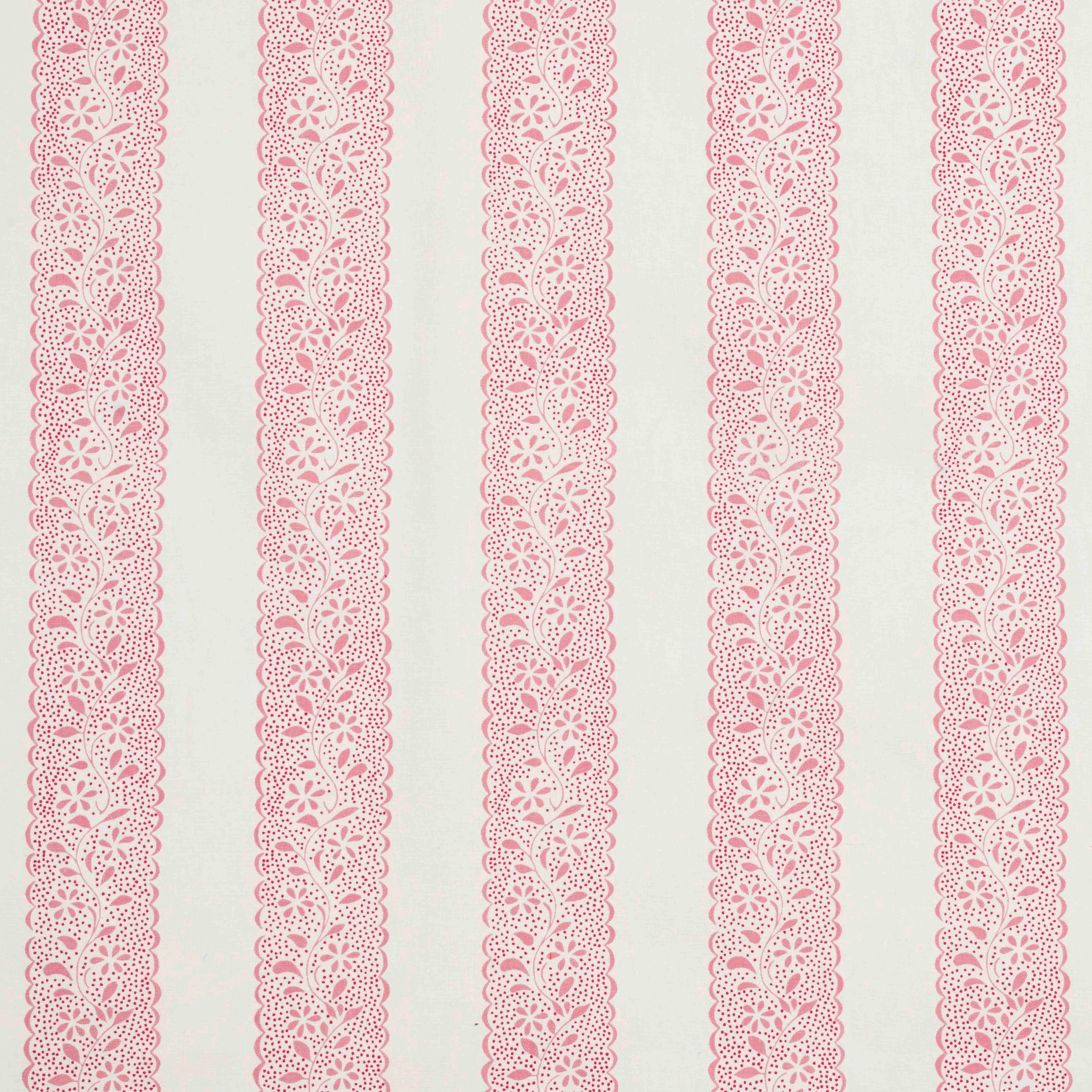 Dolly Stripe Fabric Pink By Sister Parish Design