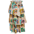 Layered Midi Skirt with Bow Tie Waist | PR Sample