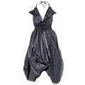 Draped Balloon Pinafore Dress In Black | PR Sample