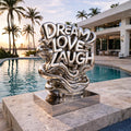 OSO Stainless Steel Luxe Mantra Sculpture - Height: 72 inch (183 cm) / Flowing