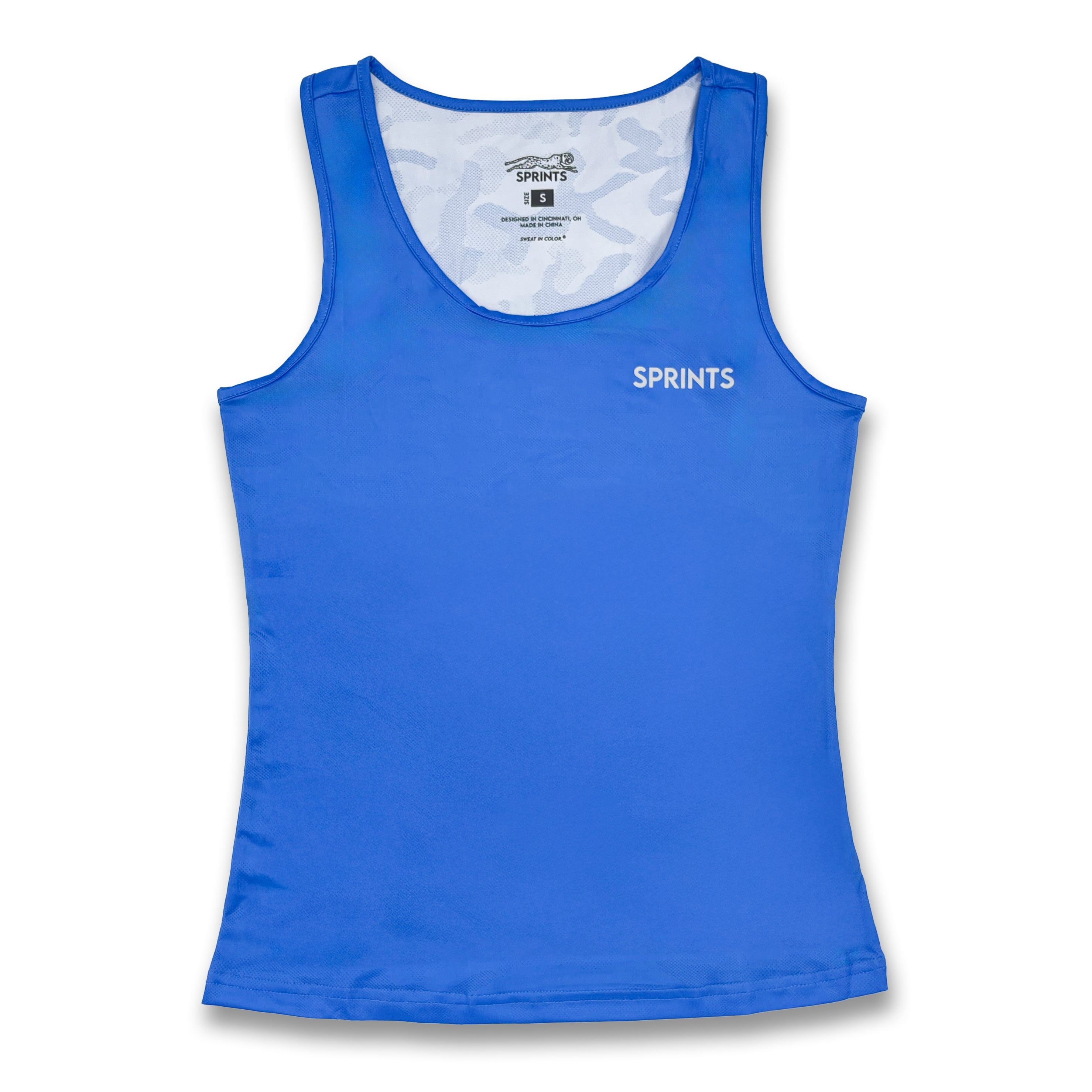 Sprints Womens Running Tank - Drenched Sky