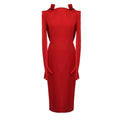 Collared Dress WIth Gloves | Red