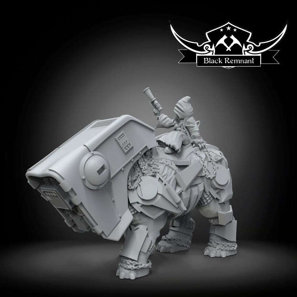 Droid thief on heavy beast, Black Remnant