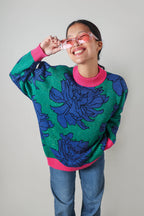 SUDADERA DULCE CON LUREX | AZUL