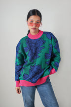 SUDADERA DULCE CON LUREX | AZUL