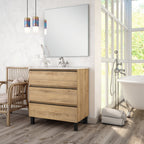 BATHME MADISON TOP Conjunto Completo Mueble 3 Cajones Roble Ostippo