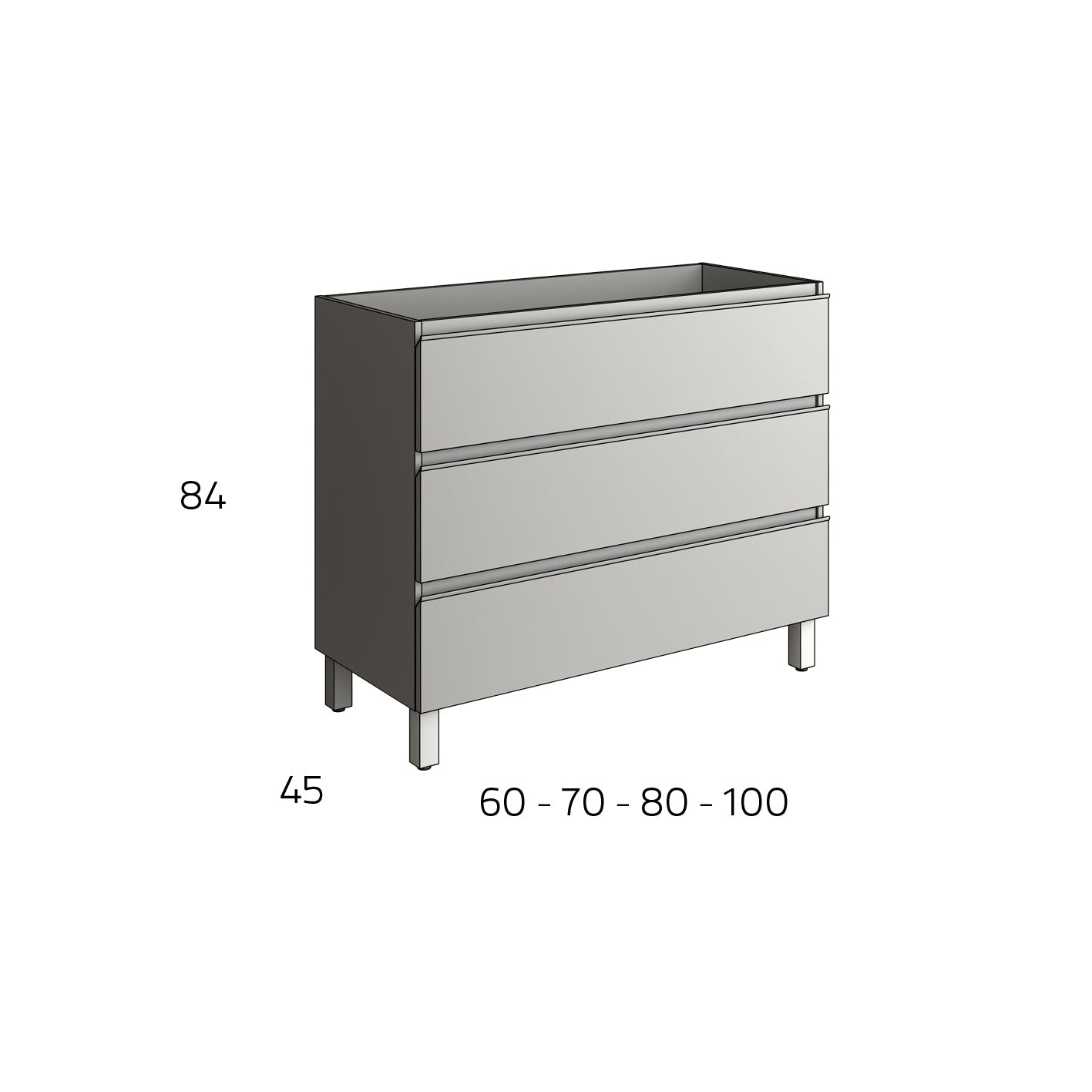 BATHME MADISON TOP Mueble de Baño con Lavabo 3 Cajones Bambú