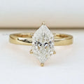Dutch Marquise Lab Diamond Hidden Halo Engagement Ring