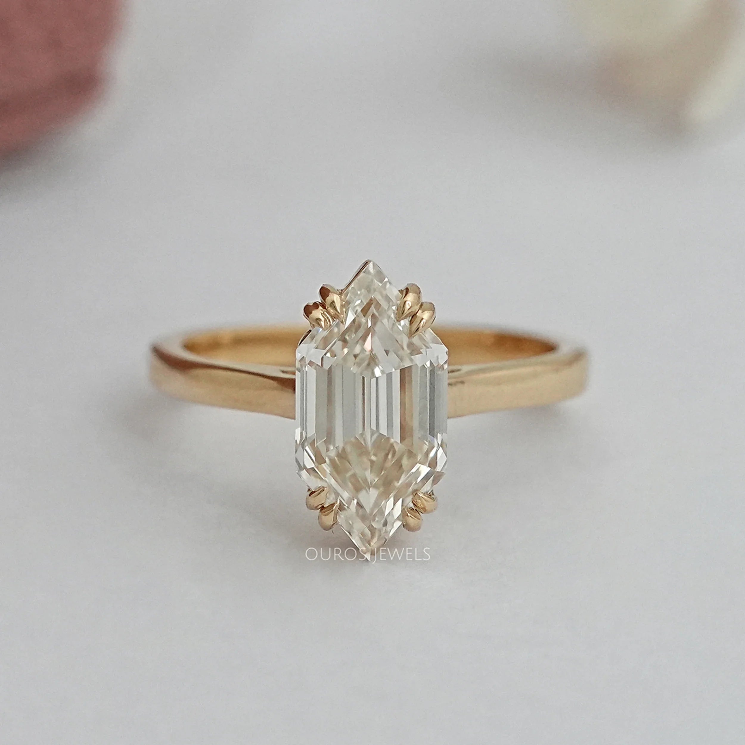 Dutch Marquise Lab Diamond Solitaire Engagement Ring