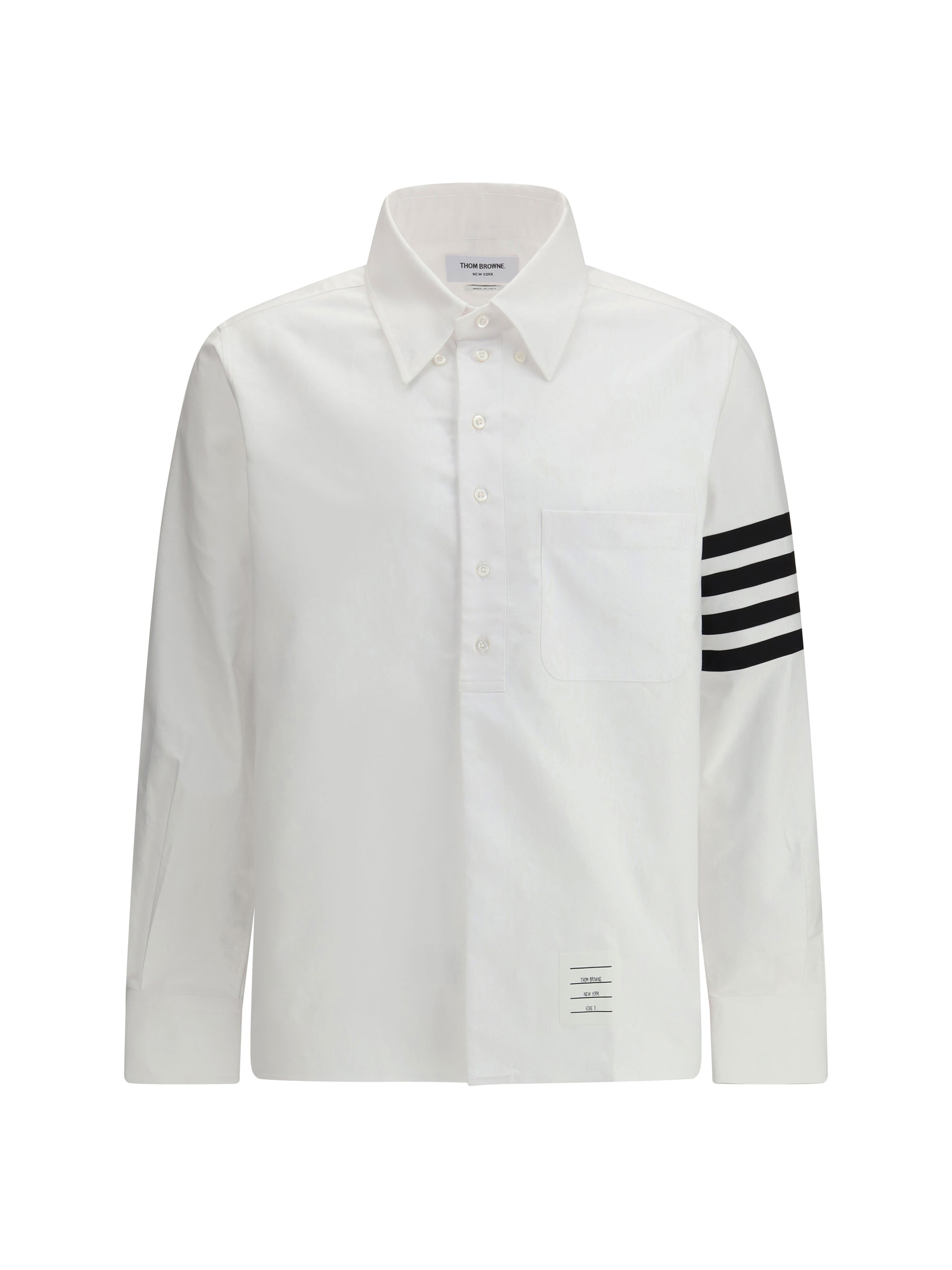 Thom Browne Striped Sleeve Shirt — White