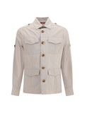 Brunello Cucinelli Water-Repellent Cotton Jacket — Beige