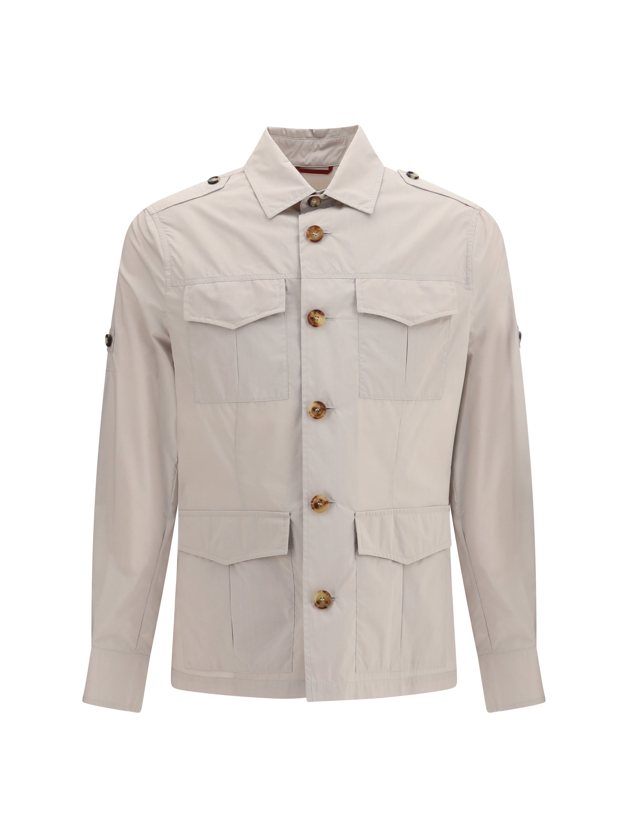 Brunello Cucinelli Water-Repellent Cotton Jacket — Beige