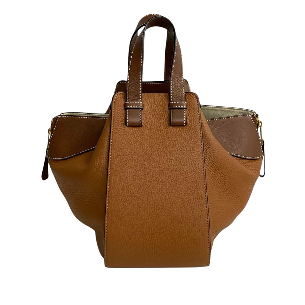 Small Bicolor Leather Hammock Satchel