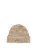 Burberry 8103341 Ribbed Merino Wool Beanie — Beige