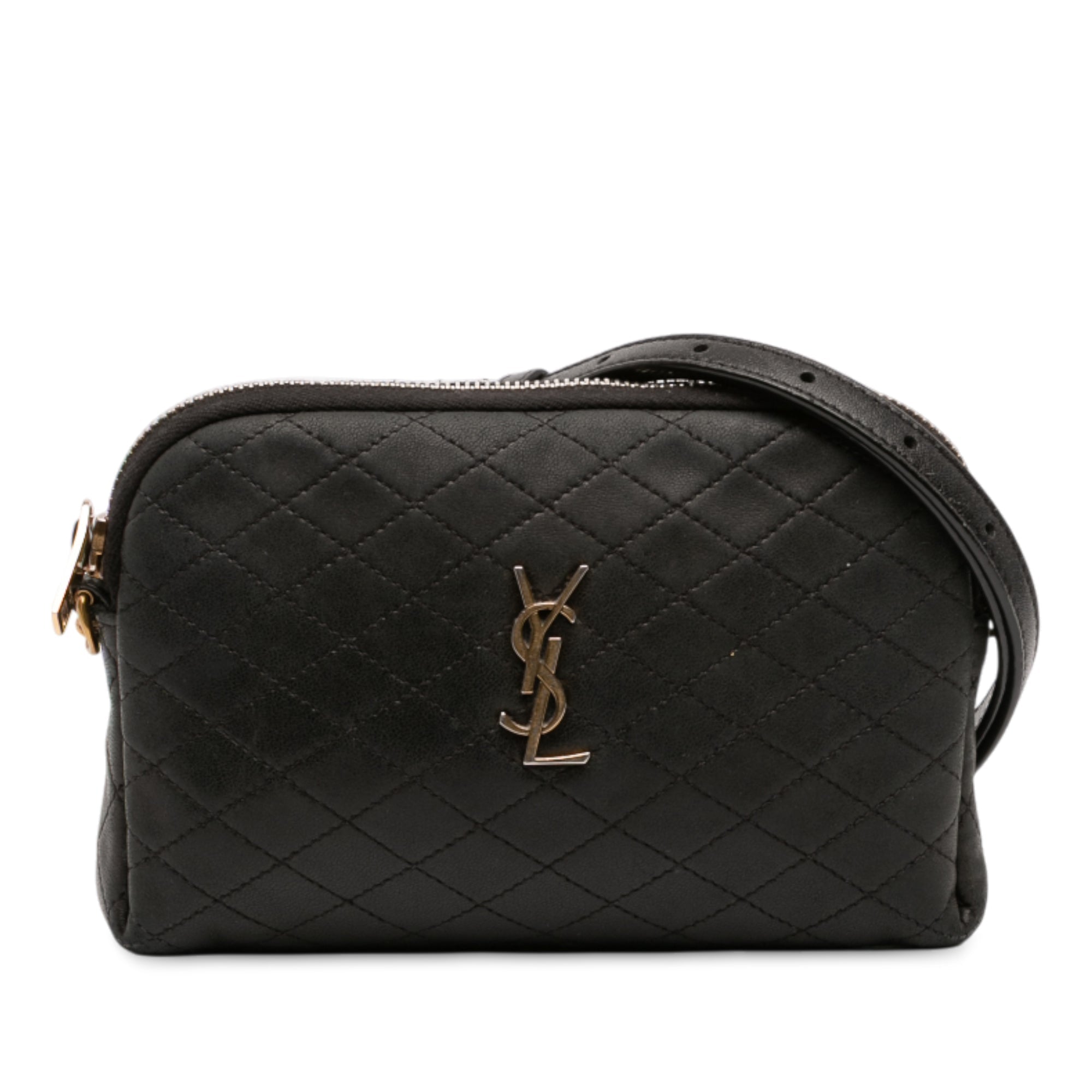 Mini Quilted Lambskin Gaby Zippered Pouch