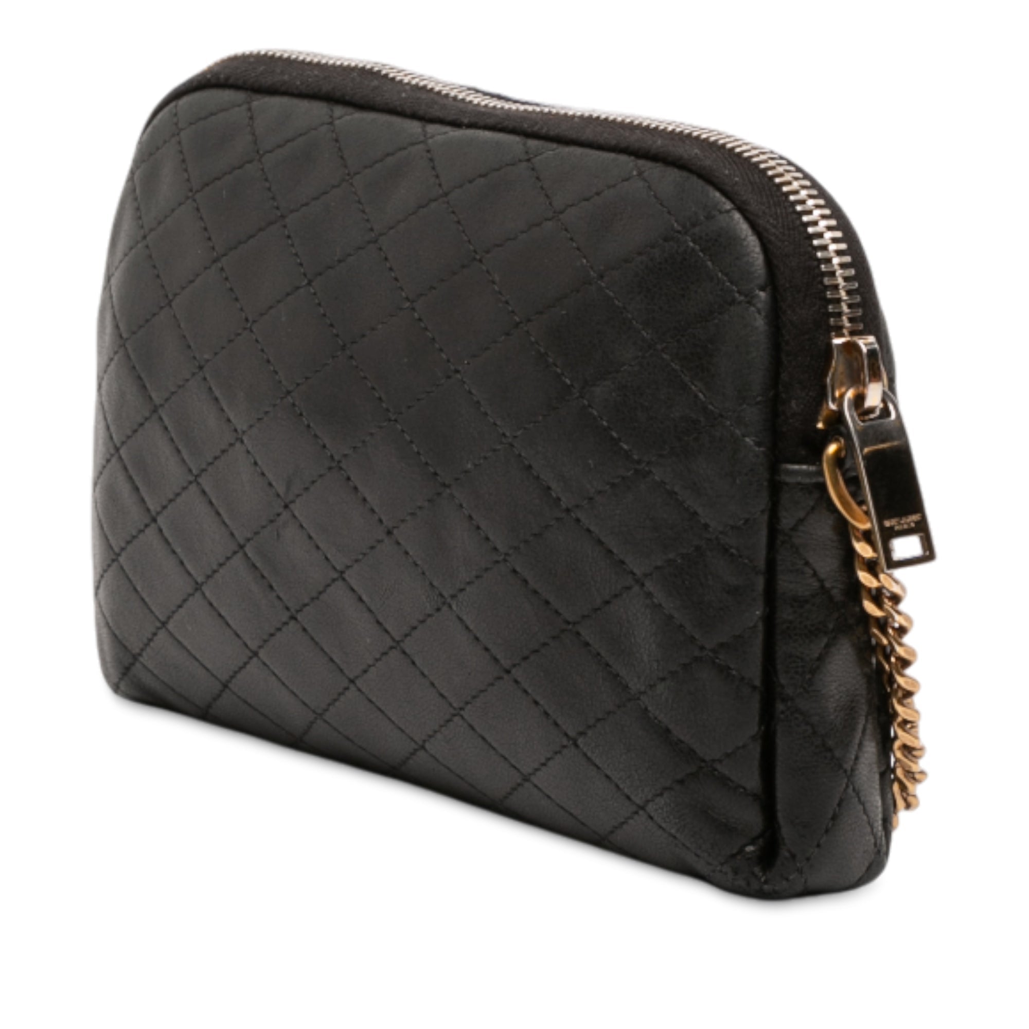 Mini Quilted Lambskin Gaby Zippered Pouch